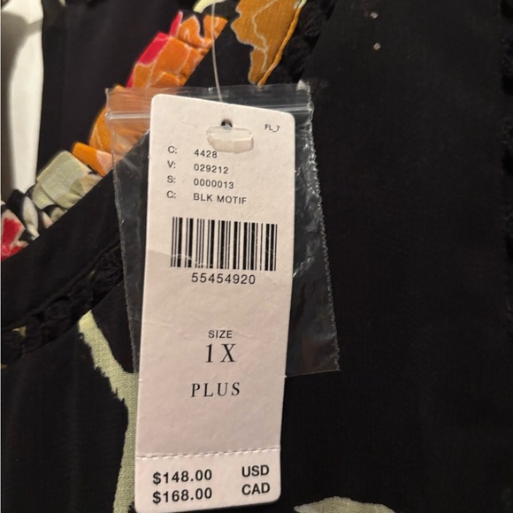 Anthropologie Black Floral Dress with Yellow and Red Blooms - Picture 5 of 8